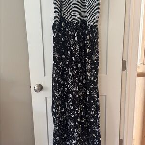Free People Black and White Patterned Romper